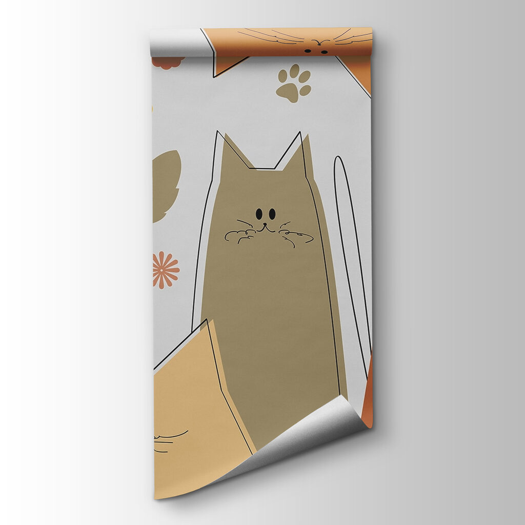 Cats between small flowers — product view
