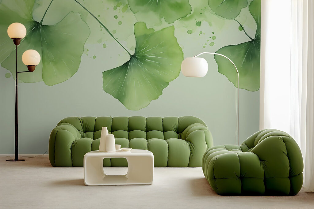 Hanging green leaves — interior 2