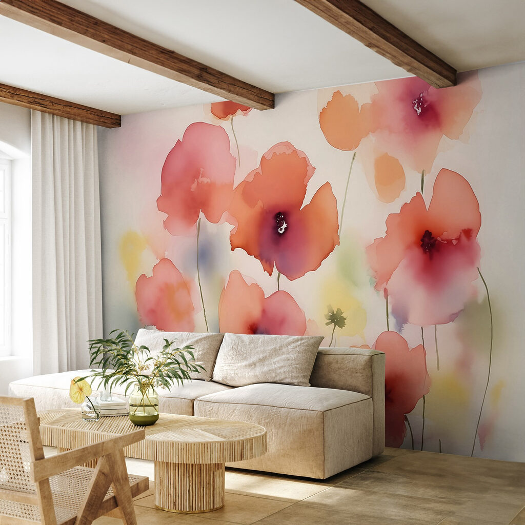 Thin-stemmed coral blooms — interior 2