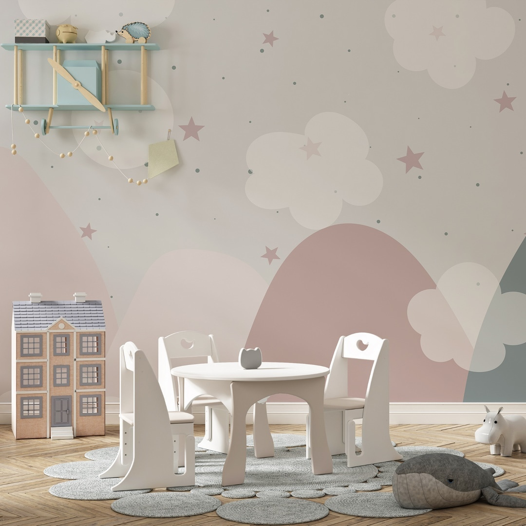 Pastel hills and stars — interior 1