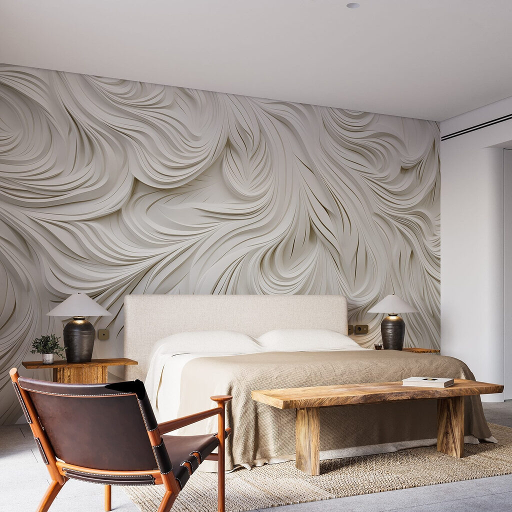 Carved Plumes in an interior