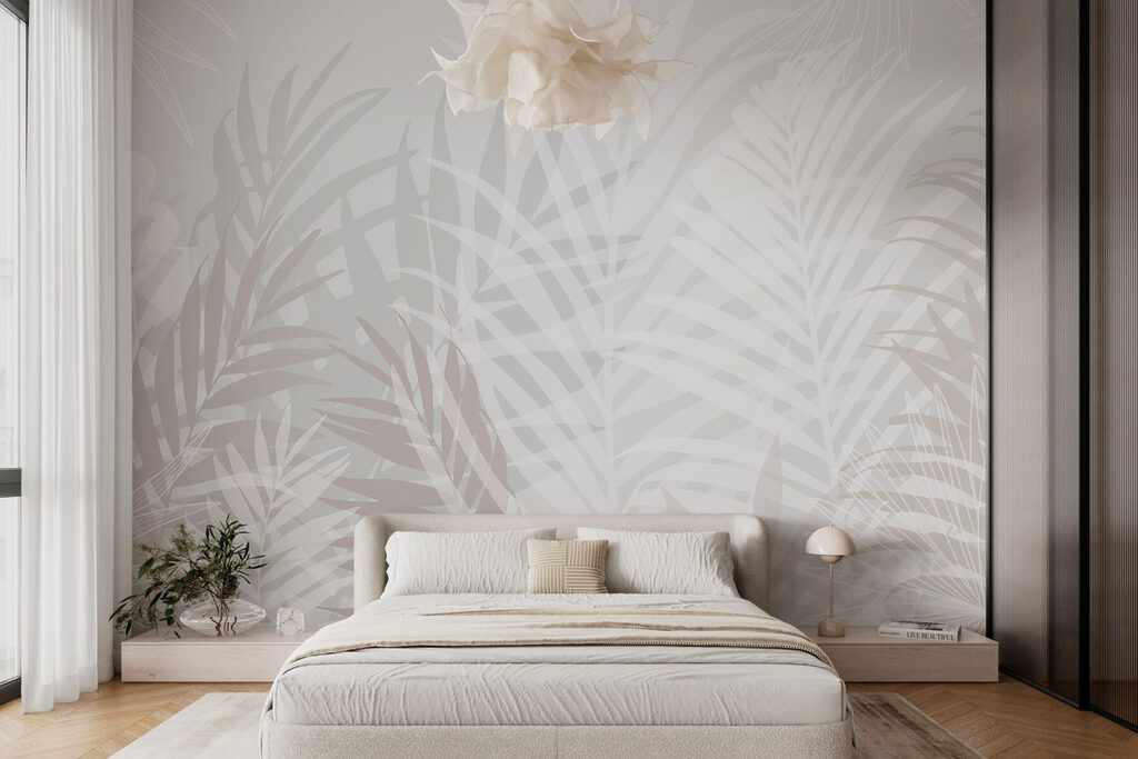 Pale palm leaves — interior 1