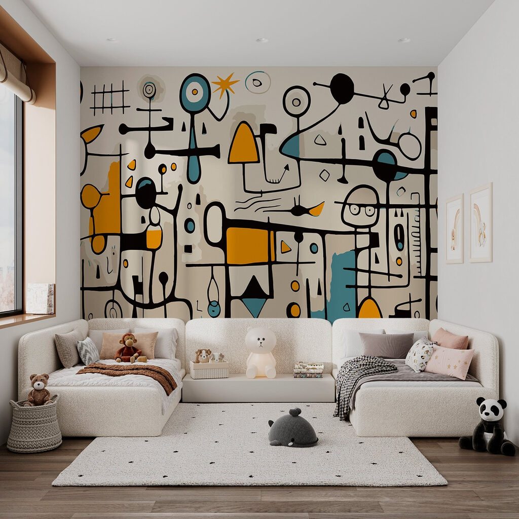 Playful lines with ochre — interior 3