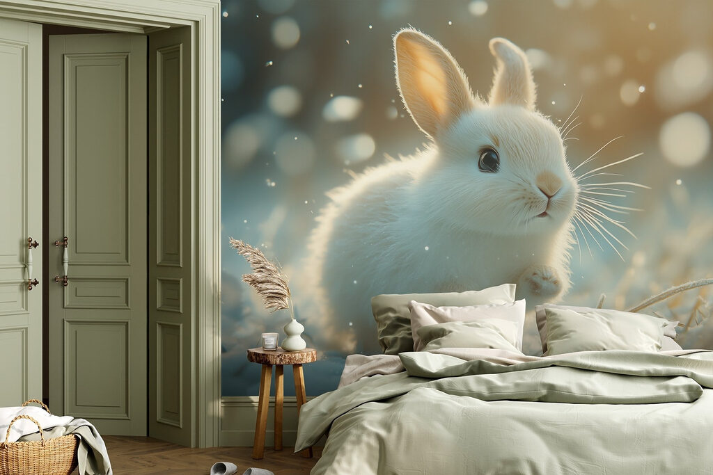Rabbit in winter light — interior 1