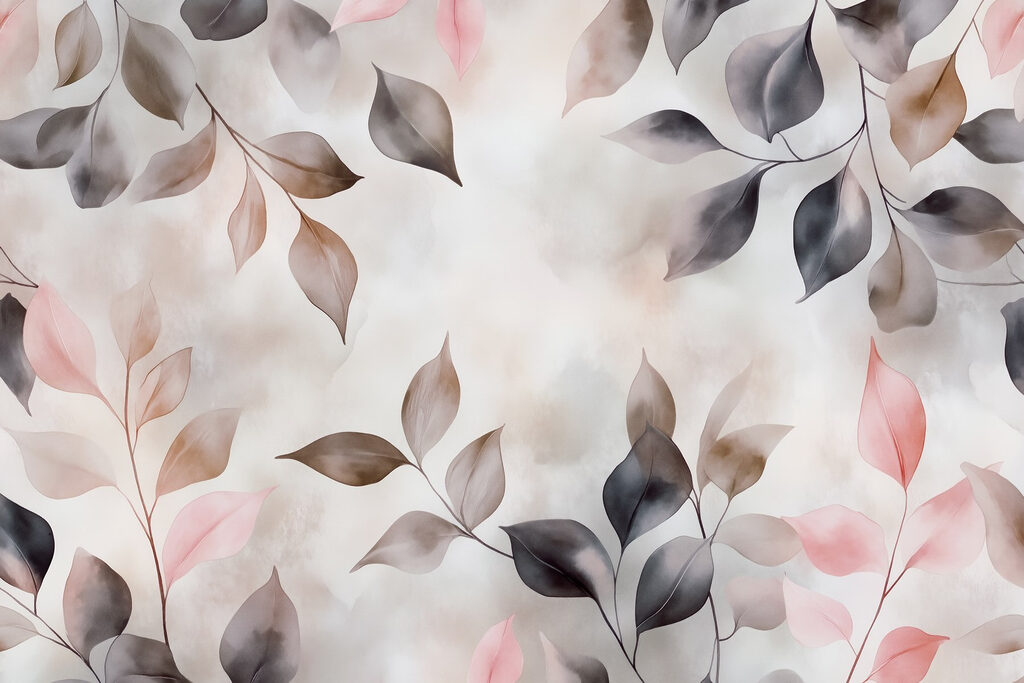 Leaf Sprigs in Watercolour — full design