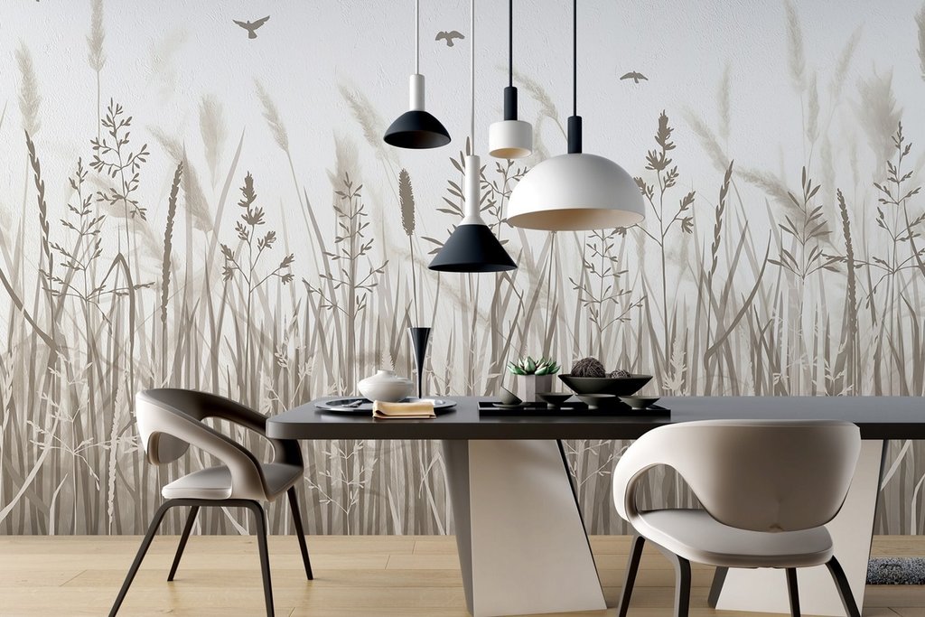 Birds above tall grasses — interior 4