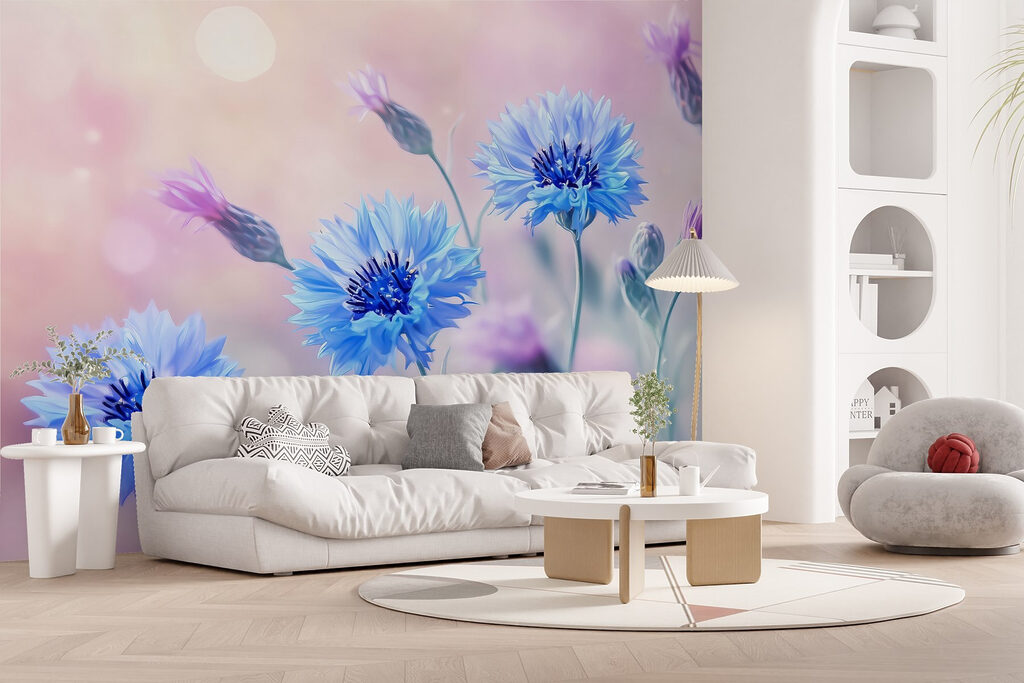 Cornflowers in pink light — interior 3
