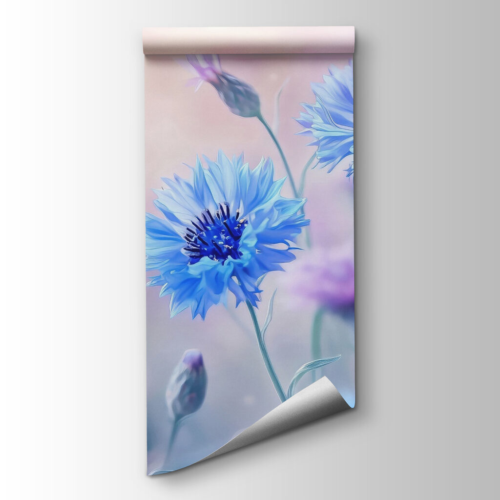 Cornflowers in pink light — product view