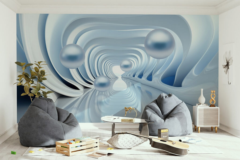Spheres in a tunnel — interior 3
