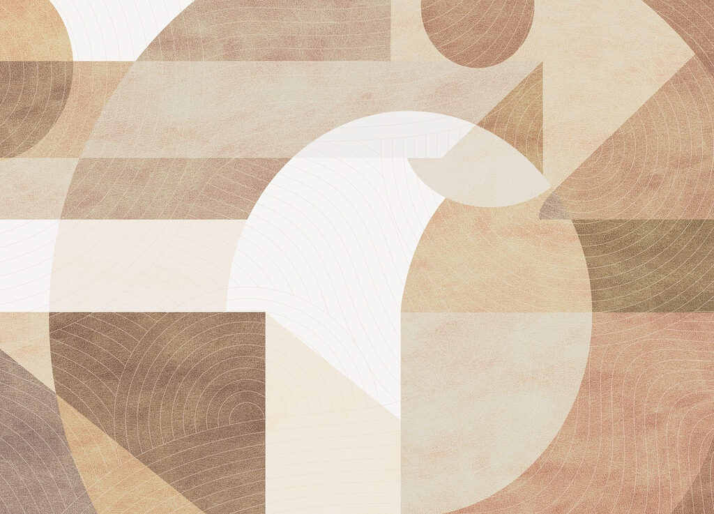 Warm geometric shapes — full design