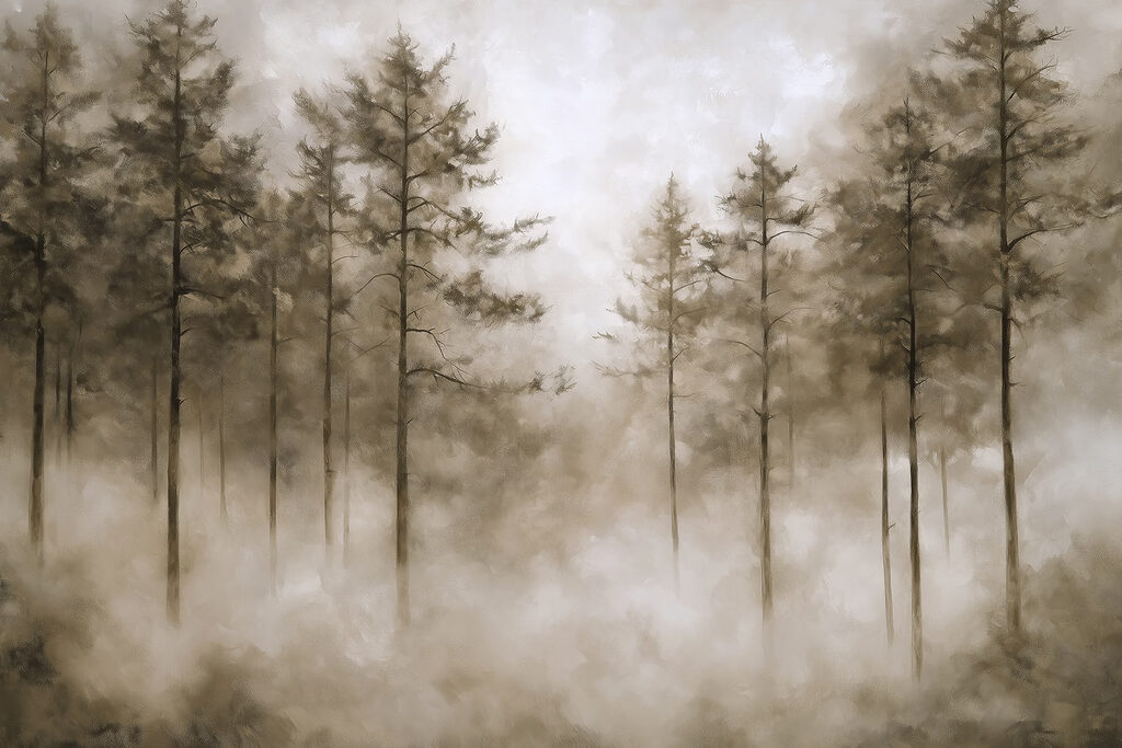 Pines Through the Fog — full design