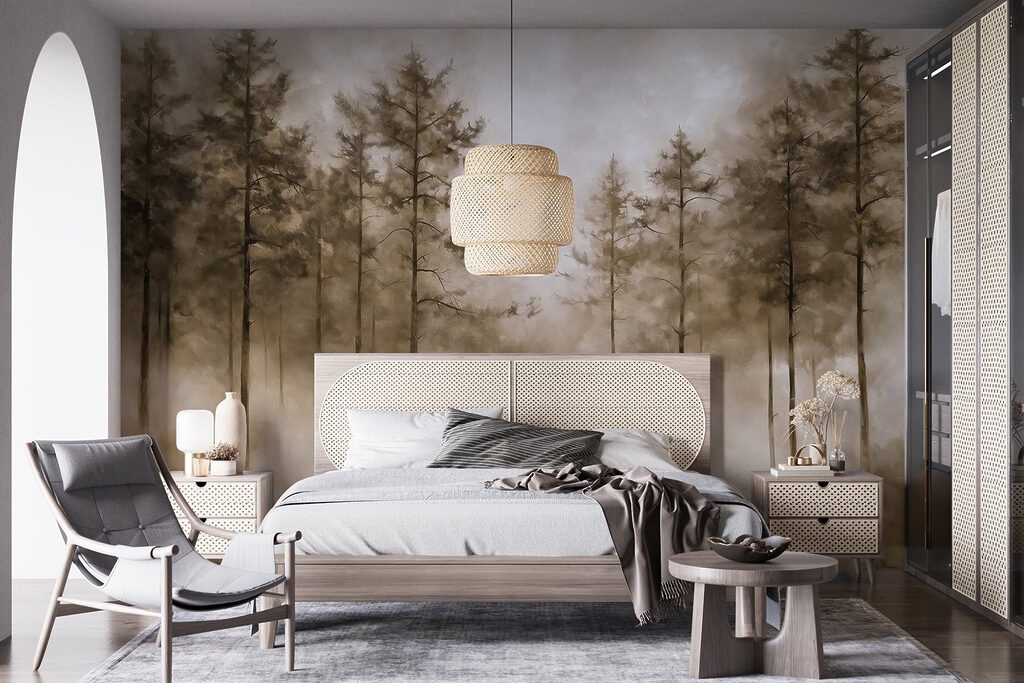 Pines Through the Fog in an interior