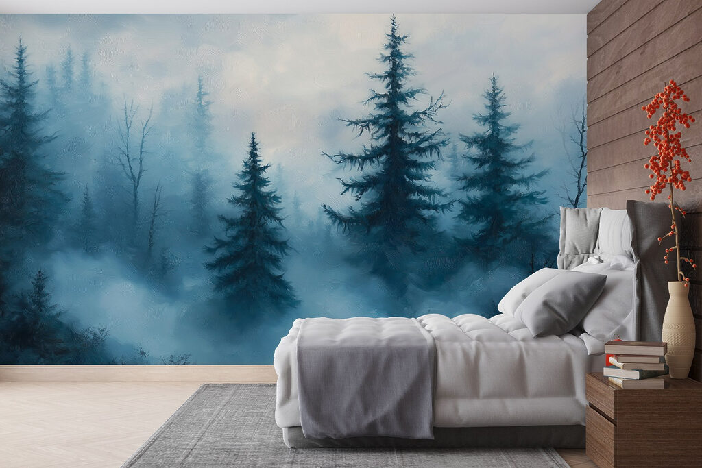 Pines above forest clouds — interior 1