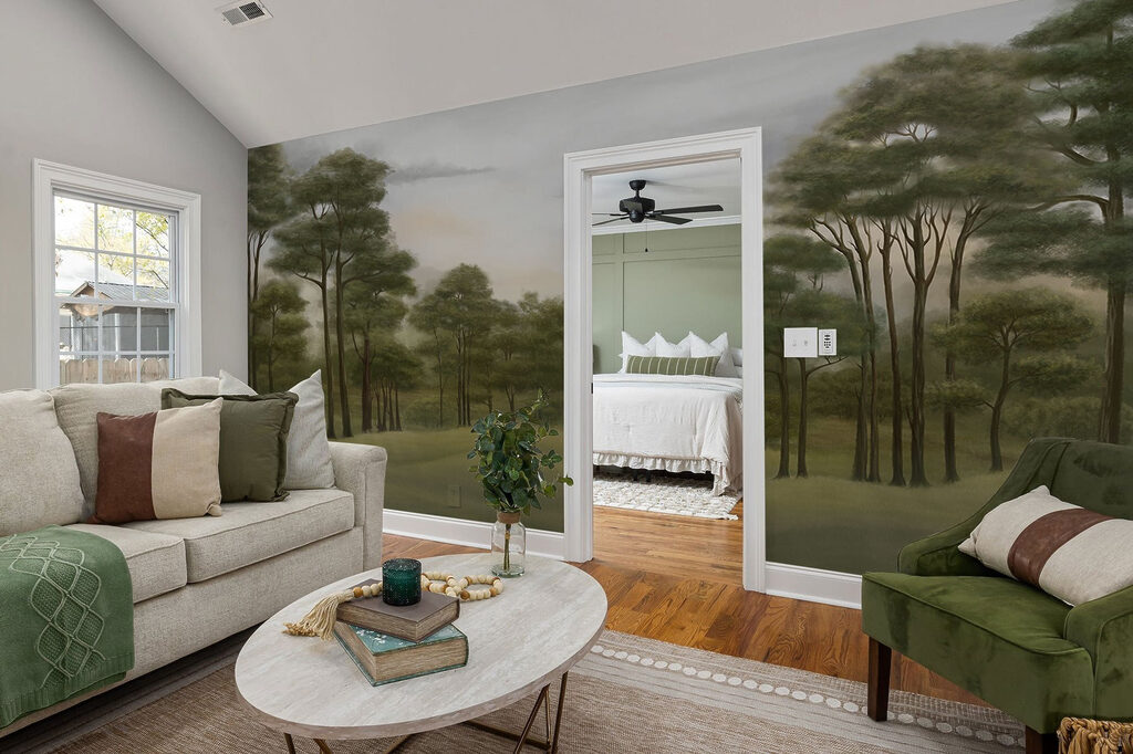 Green pines, rolling hills — interior 2