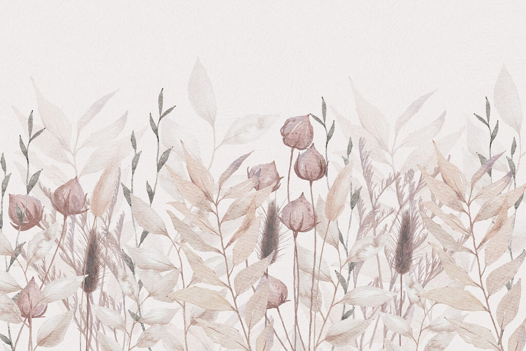 Meadow Stems in Watercolour — full design