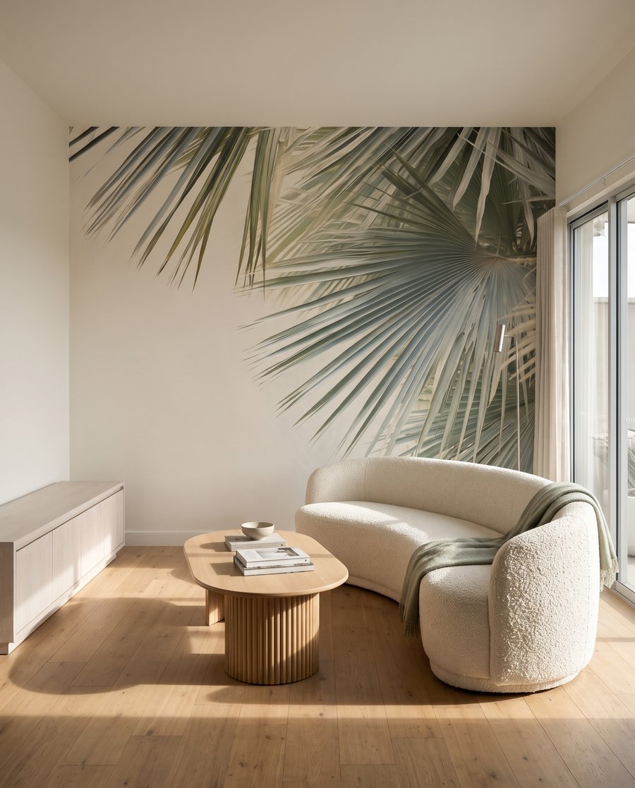 Palm Frond Shade in an interior