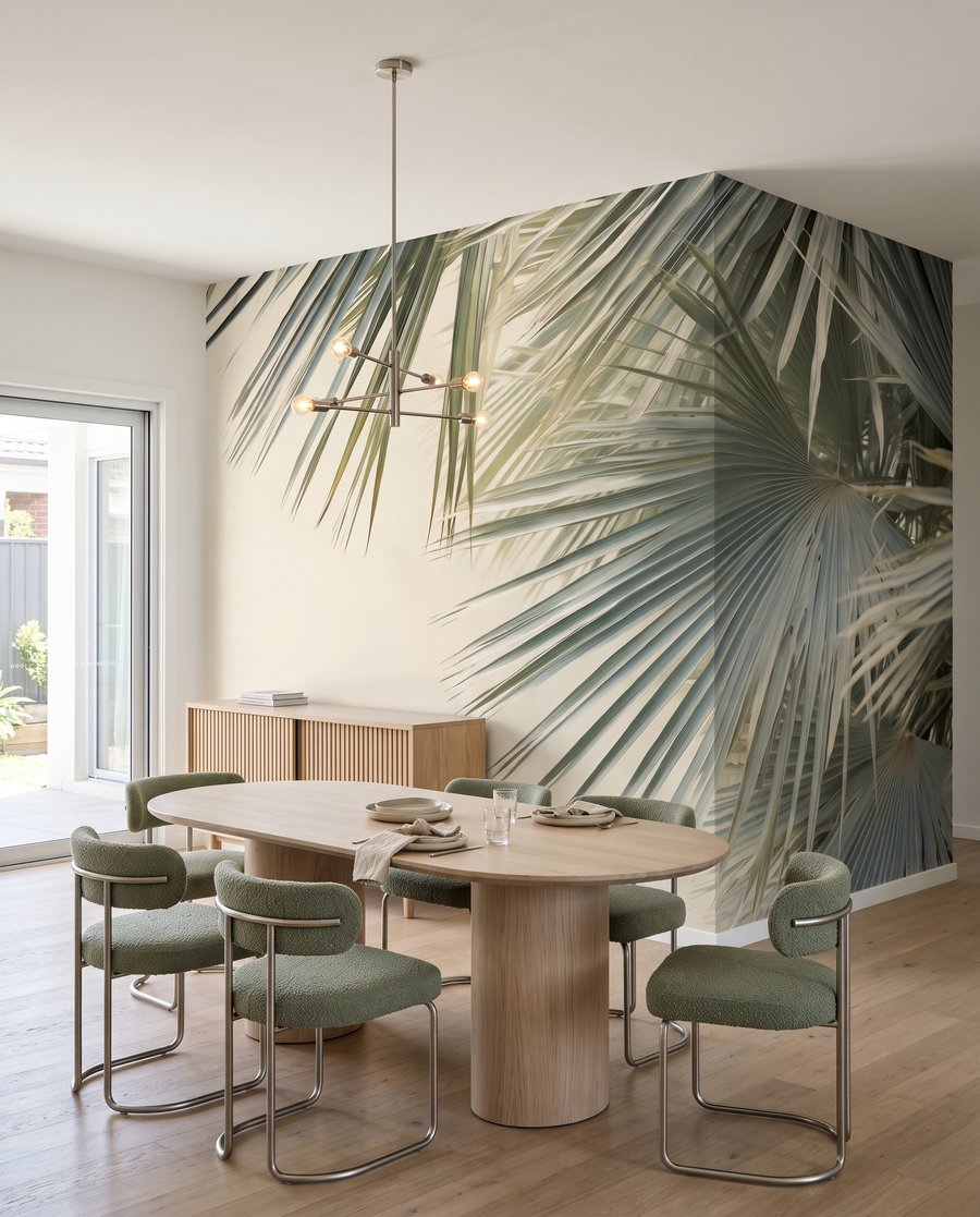 Palm Frond Shade in an interior