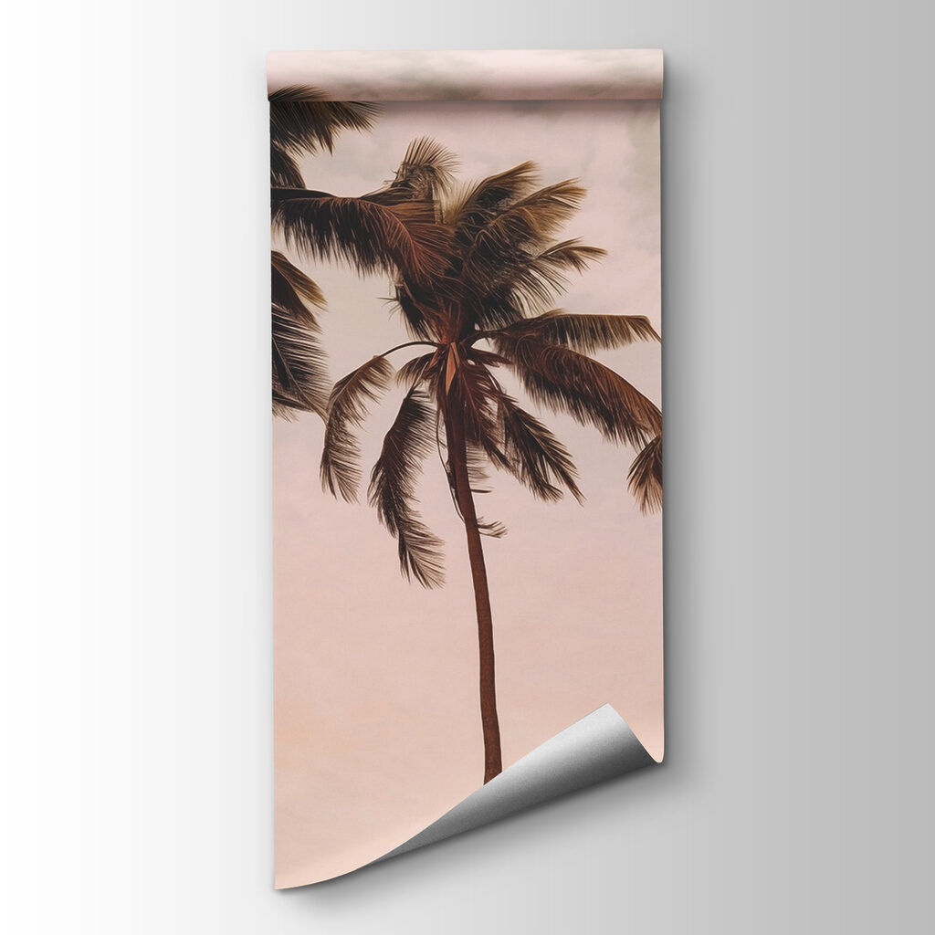 Three palms, pink sky — product view