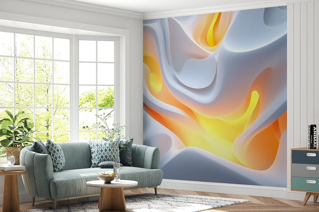 Glowing white curves — interior 4