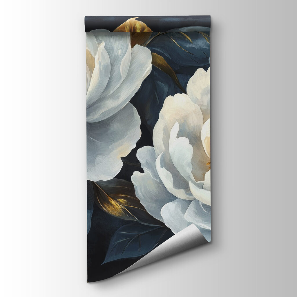 Peonies on night blue — product view