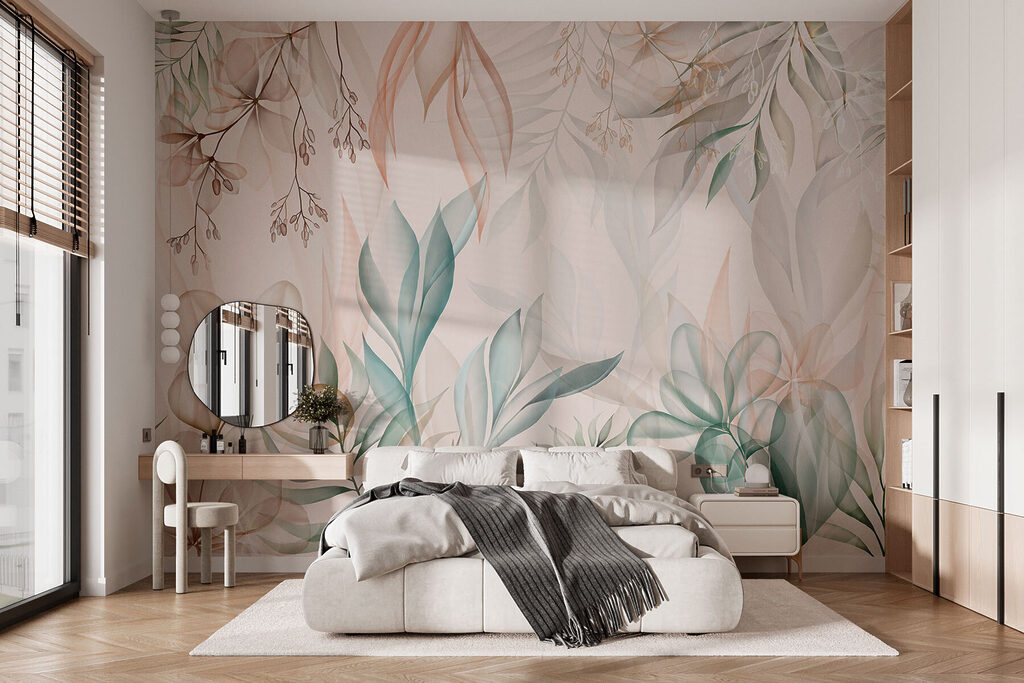 Hanging branches in pastel — interior 1