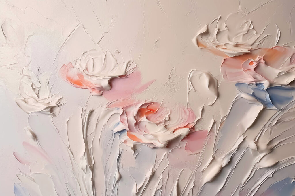 Petals in Thick Paint — full design