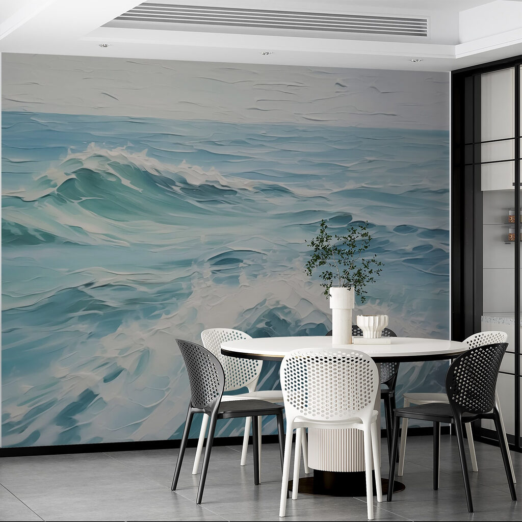 Turquoise surf in paint — interior 1