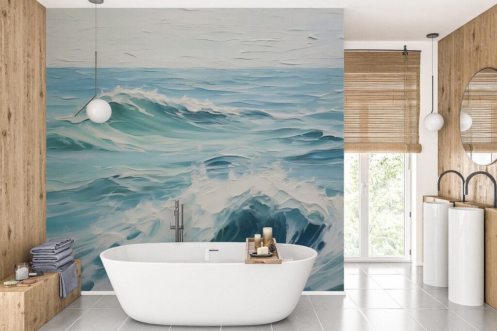 Turquoise surf in paint — interior 2