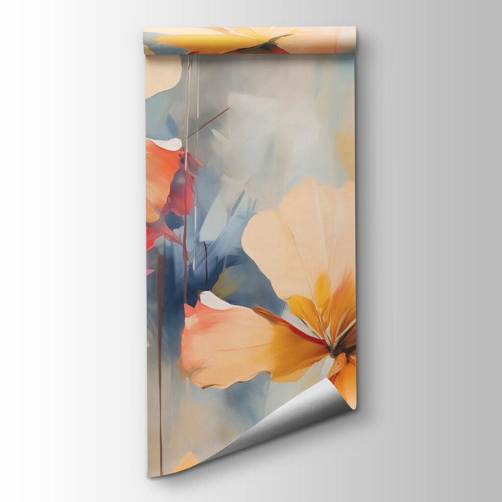 Orange flowers on blue — product view