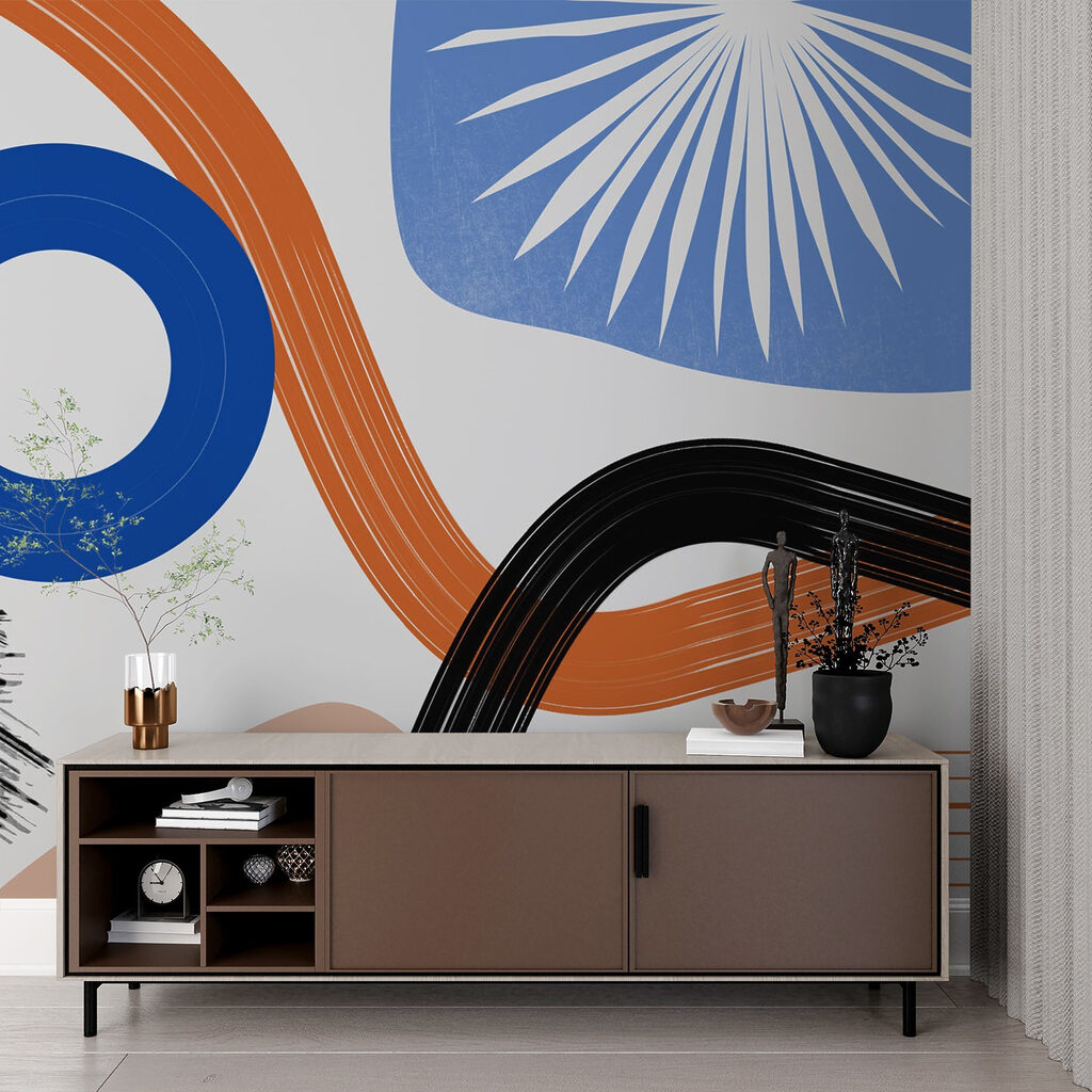 Blue circle with arcs — interior 1