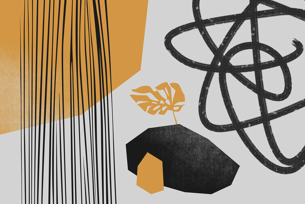 Ochre between black stripes — full design