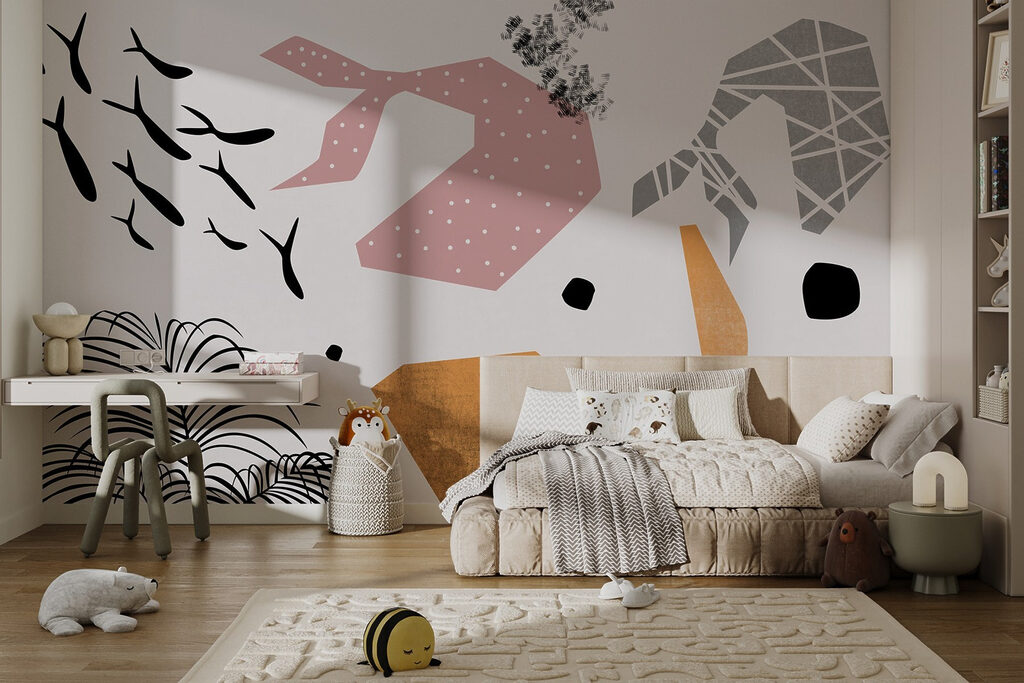 Palm lines over pink — interior 2