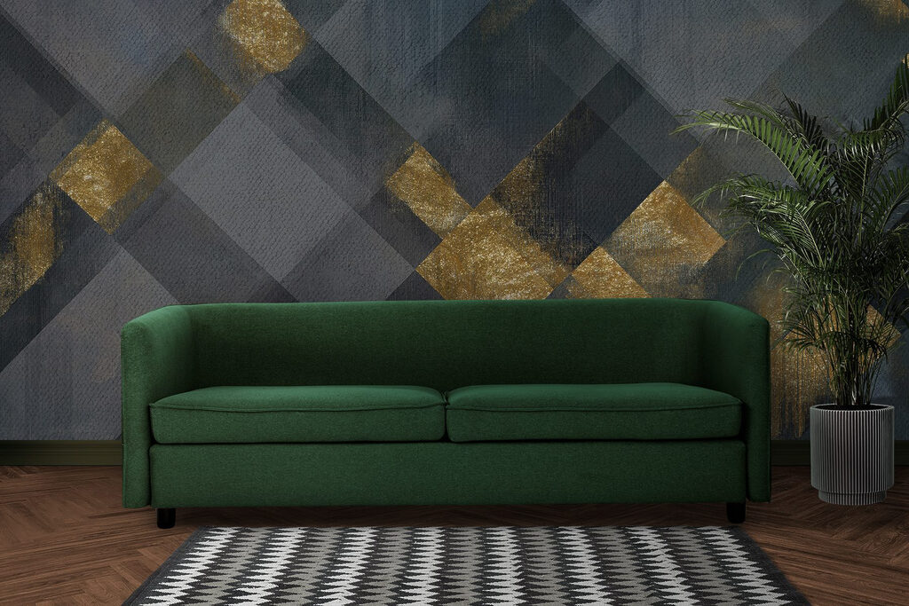 Squares with gold accents — interior 4
