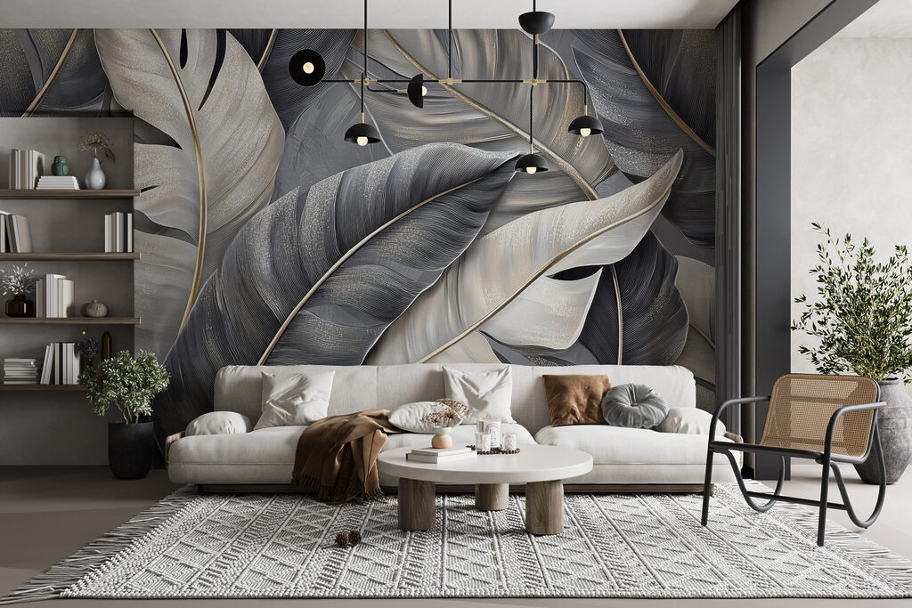 Large leaves in grey — interior 3