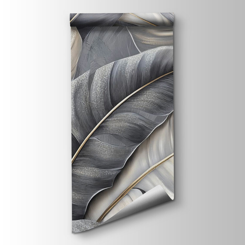Large leaves in grey — product view