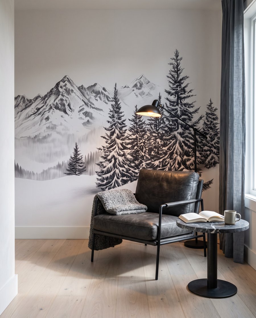 Mountain Sketch in an interior