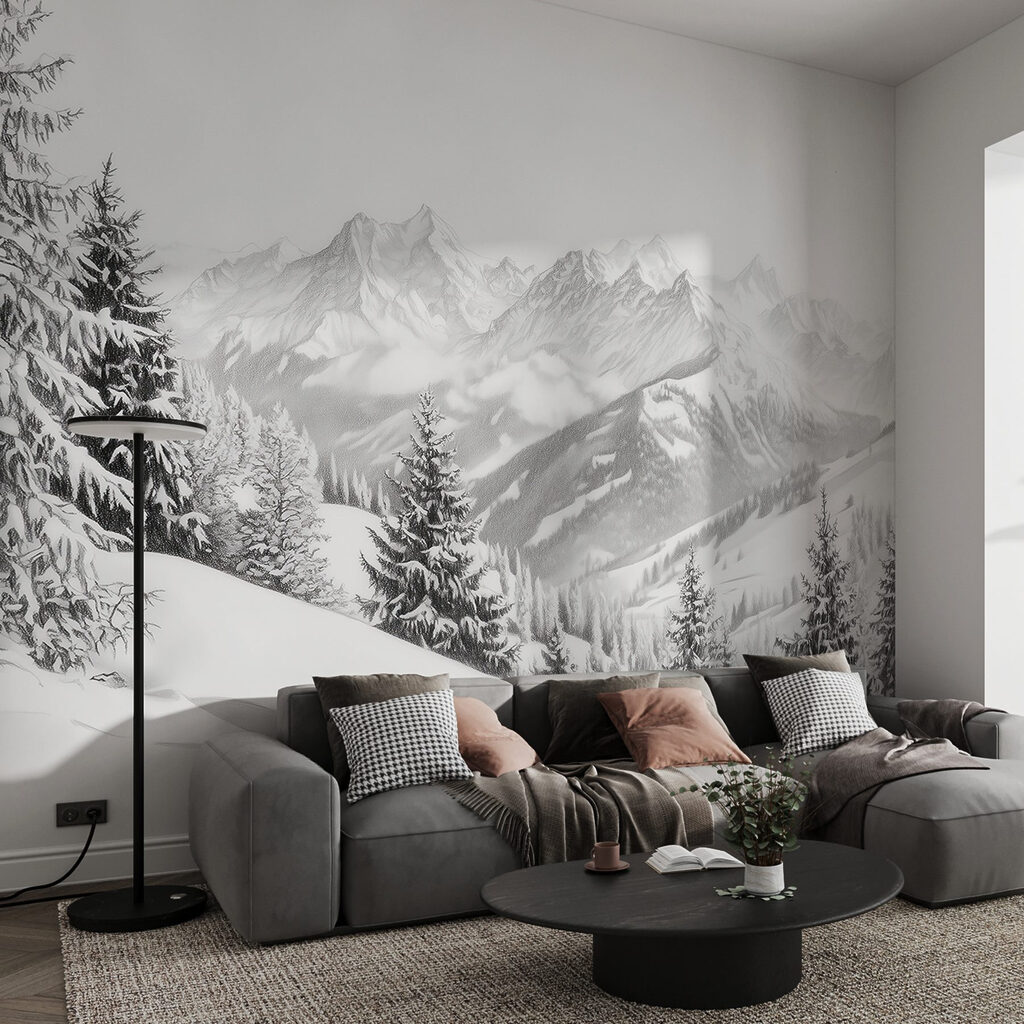 Snowy Pines in an interior
