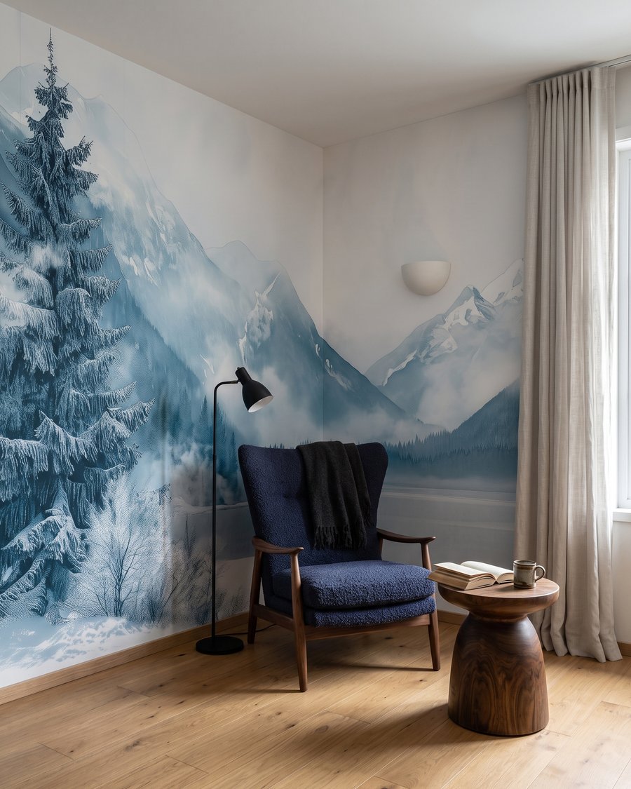 Winter Lake in an interior