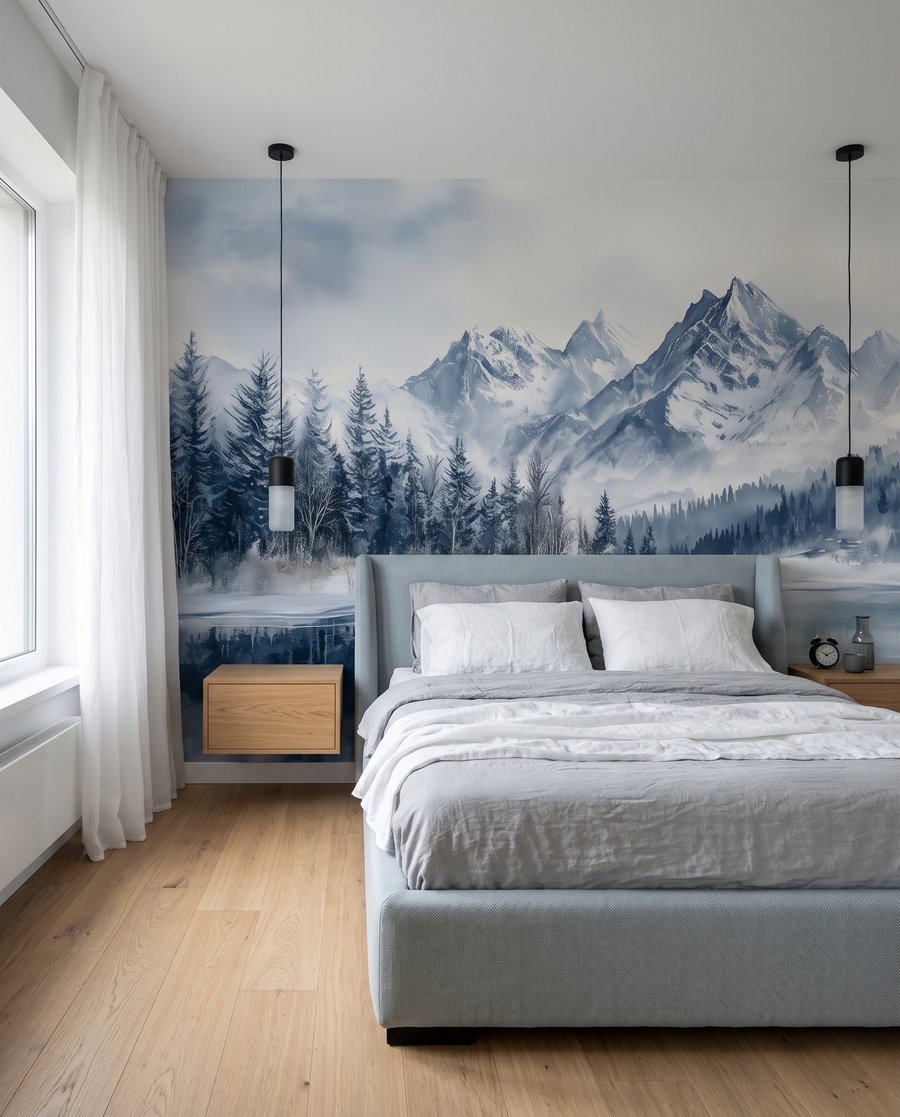 Winter Lake Mirror in an interior