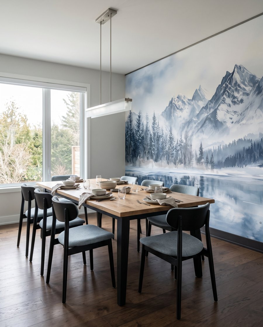 Winter Lake Mirror in an interior