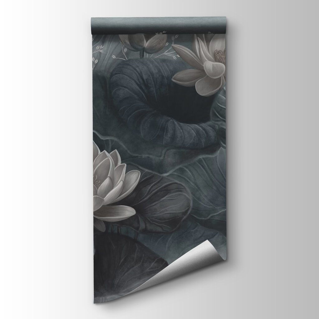 Dark lotus flowers — product view