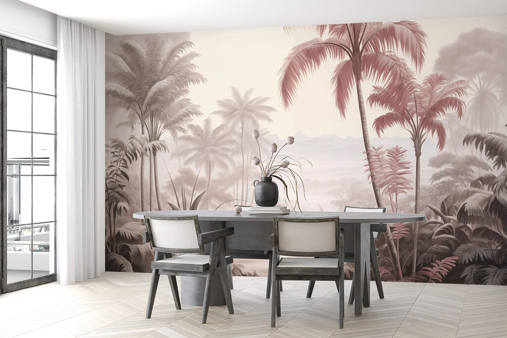 Palms in soft sepia — interior 2