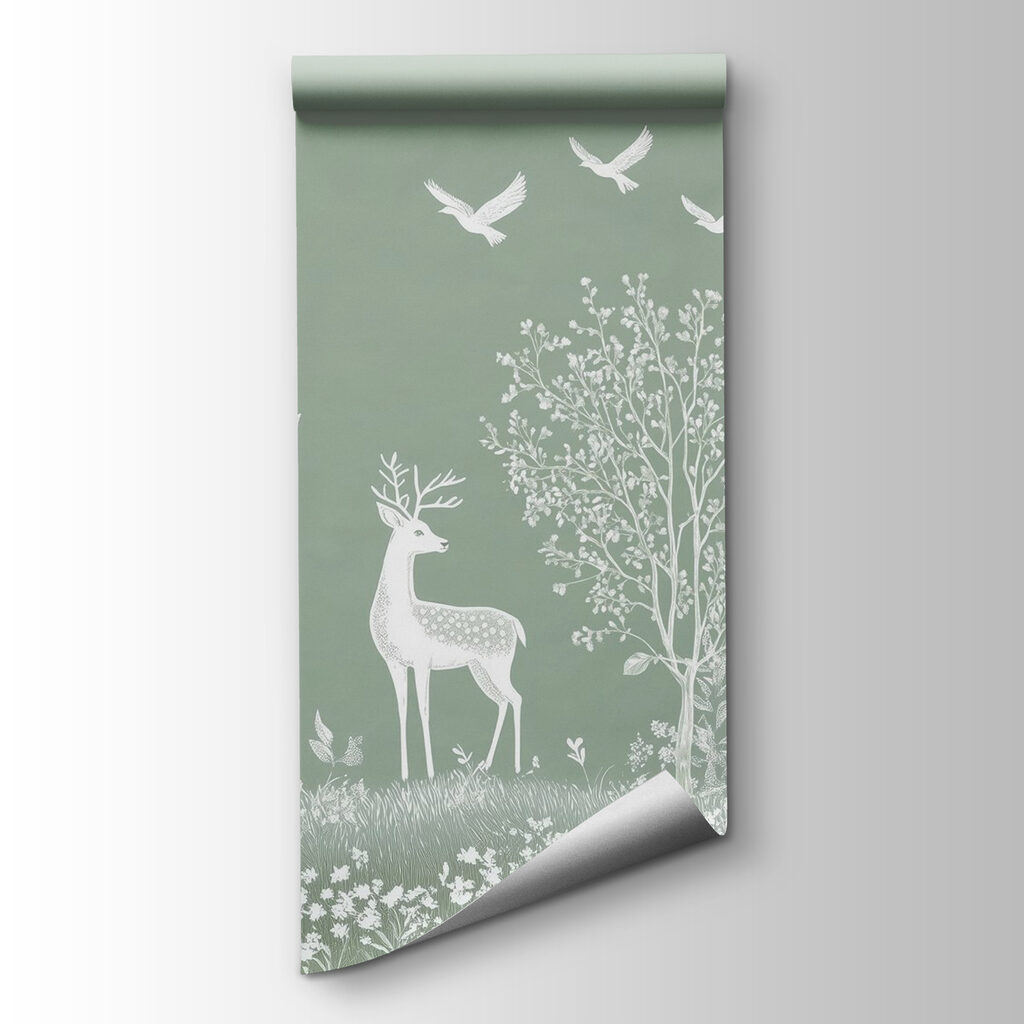 White deer among trees — product view