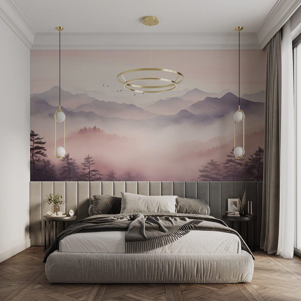 Peaks at Dusk in an interior