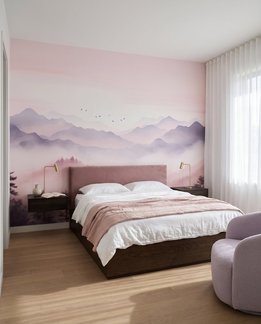 Peaks at Dusk in an interior