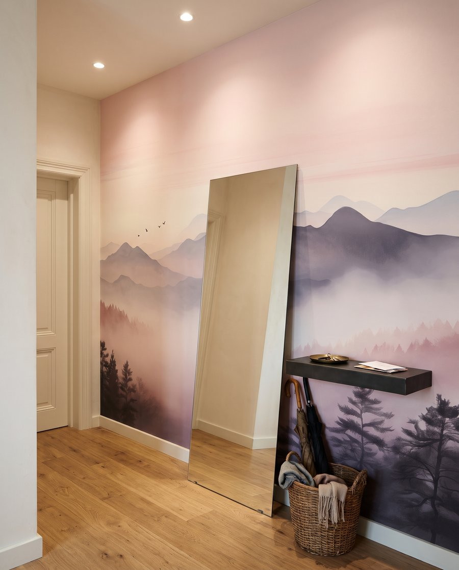 Peaks at Dusk in an interior