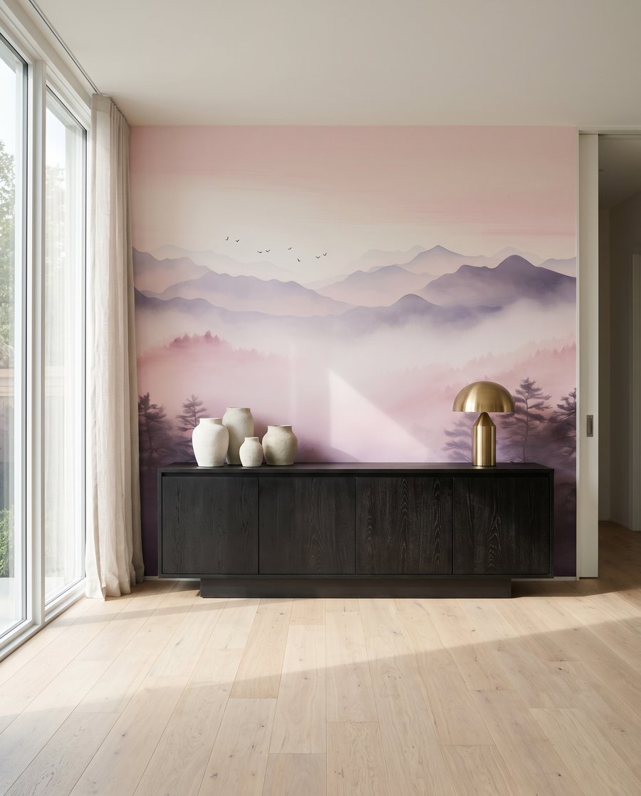 Peaks at Dusk in an interior
