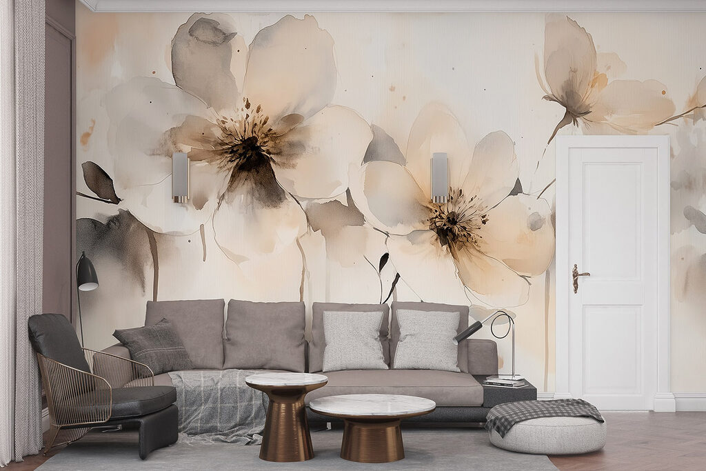 Blooms with paint drops — interior 3