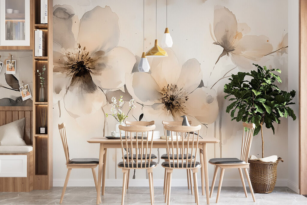Blooms with paint drops — interior 4
