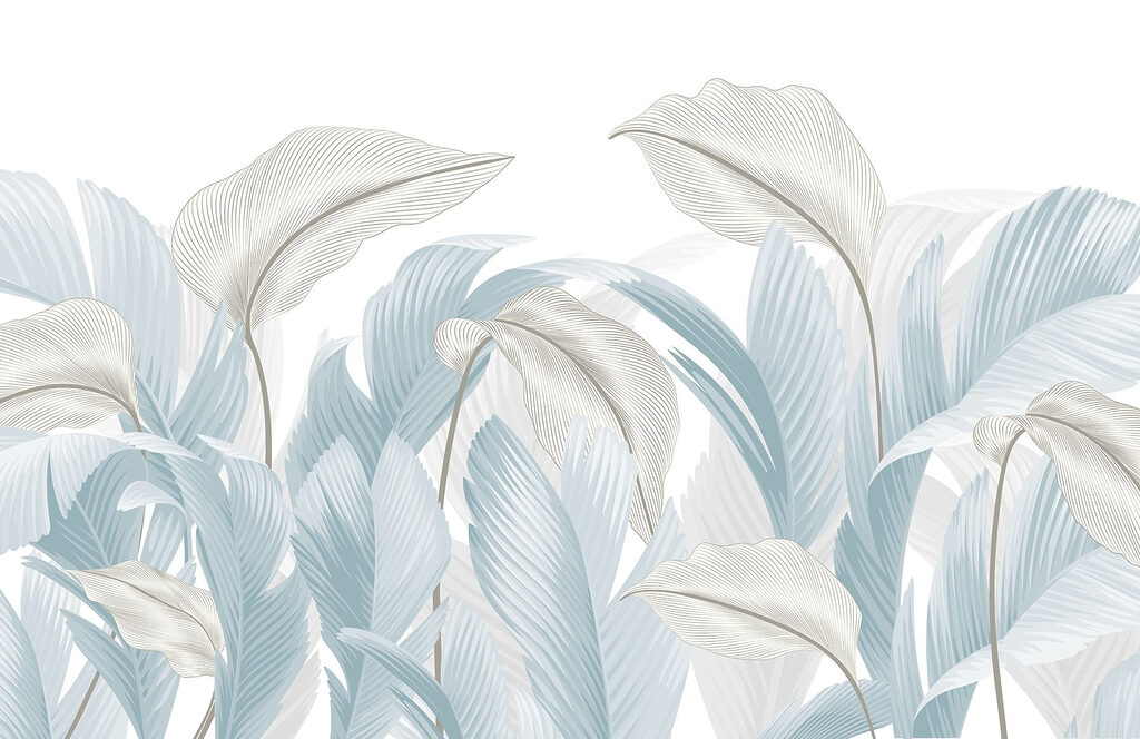 Pale layered leaves — full design